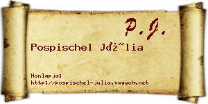 Pospischel Júlia névjegykártya